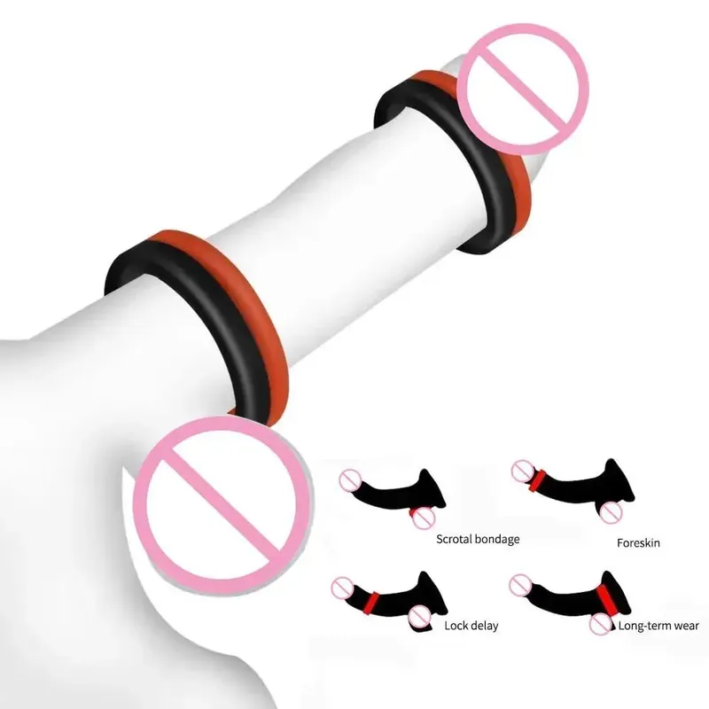 1/3 Pcs Men Penis Ring Silicone Cock Rings Male Lock Ejaculation Scrotal Ball Stretcher Anillo Hombre Cockring Sex Toys For Men — image 6