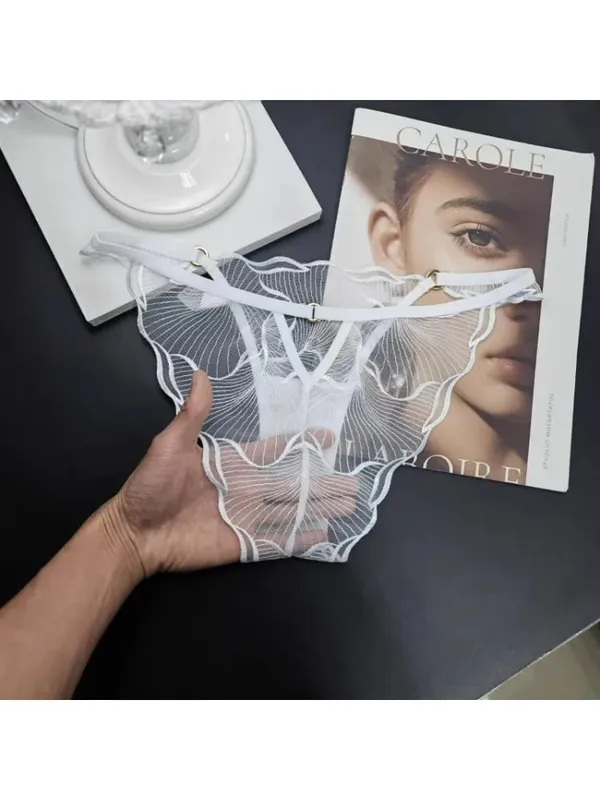 Summer French Lace Bra Beachwear Large Bust Minimizer Ultra Thin Sheer Anti-Sagging Light Support Ruffles Embroidery AU MOYISU — image 13