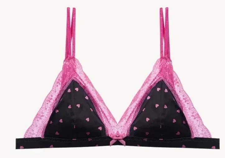 French Satin Lace Triangle Bra Set Wireless Thin Cup Small Bust Push Up Lingerie Side Support Anti Sag Sexy Women Underwear S-XL — image 6