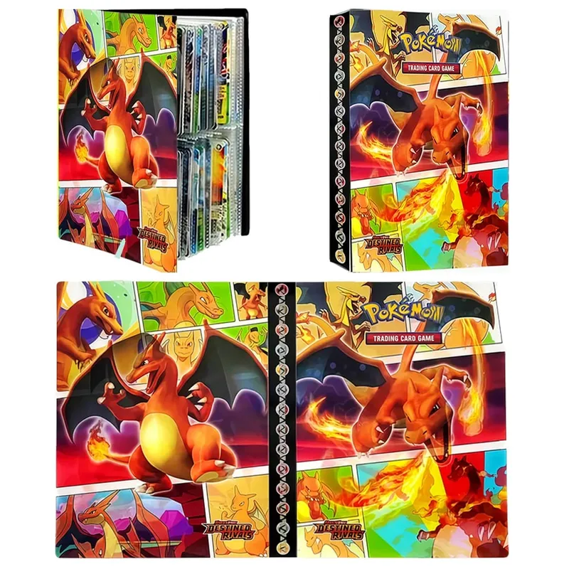 240/540PCS Pok é mon Cards Album Book Pokemon Game Charizard Card Album VMAX GX EX Holder Collection Binder Folder Kids Toy Gift — image 17