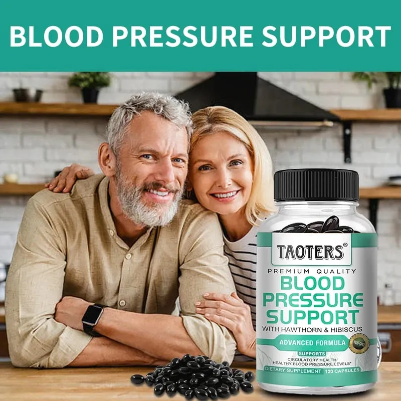 Blood Pressure Support Supplement Capsules Support Heart Cardiovascular Blood Flow Vein Leg Health Immune & Vascular Wellness