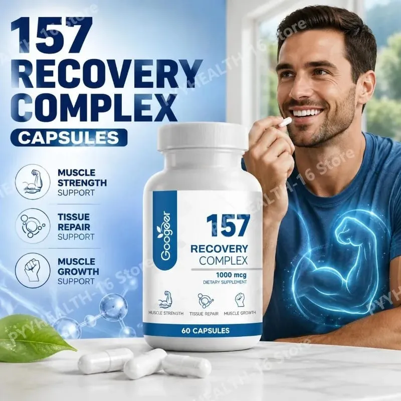 157 Recovery Complex Capsules with L-Valine and L-Glutamine for Recovery Support Muscle Growth Amino Blend 1000 Mcg 60 Capsules — image 1
