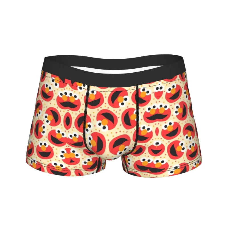 S-Sesames Streets Tango Elmo & Grover Pakaian Dalam Lelaki Seluar Pendek Seluar Dalam Lucu Boxershorts Kualiti Customs Seluar Dalam Besar