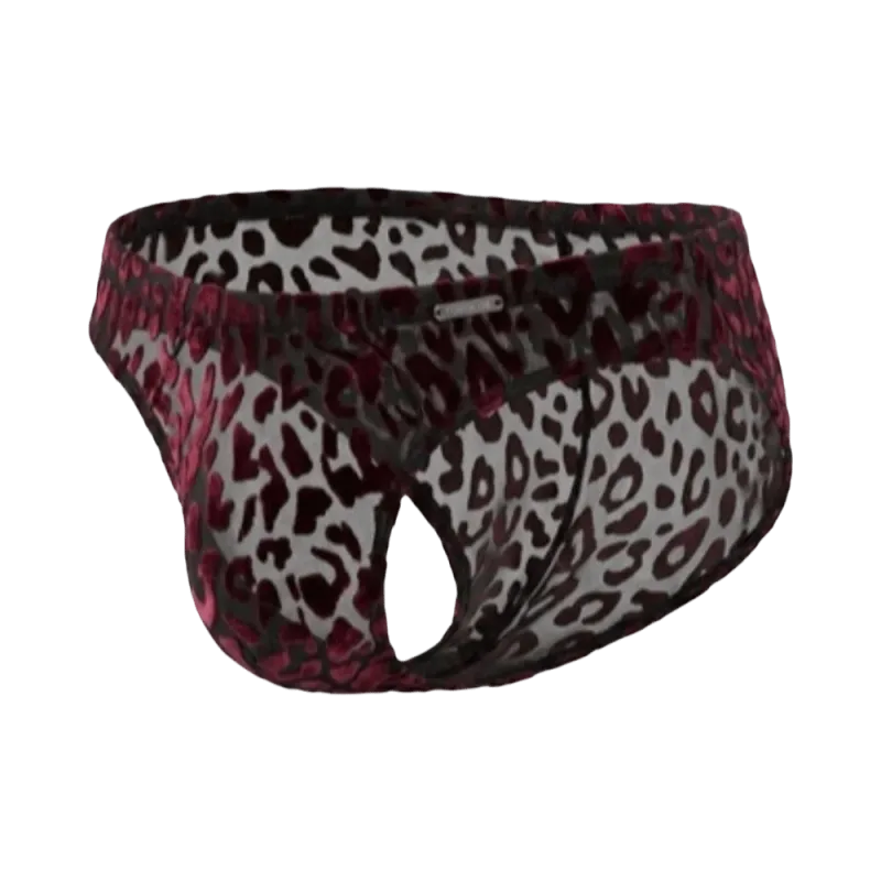 Comfortable Ice Silk Men Briefs Mesh Low Waist Sheer Underwear Convex Pouch Transparent Leopard Print Panties Date Night — image 17
