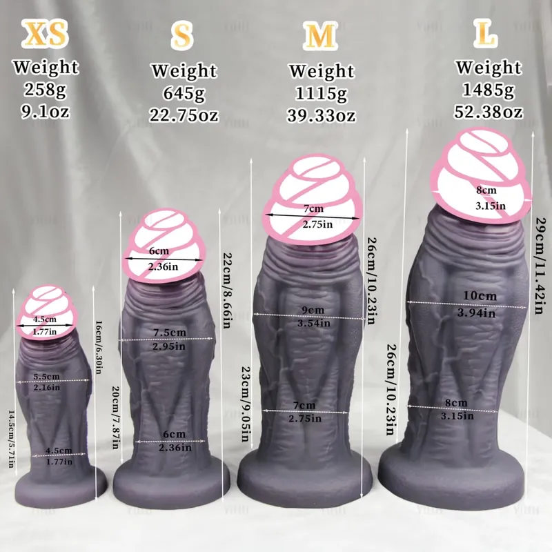 Huge Anal Dildo Buttplug Silicone Anal Plug Masturbator With 4 Sizes Big Dick Prostate Massager G-spot Stimulation Sex Toys 18+ — image 3
