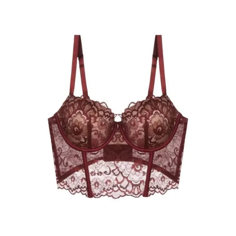 Sexy Women French Lace Fishbone Bra Soft Underwire 3/4 Cup Push Up Anti Sag Side Breast Shaper Comfort Daily Lingerie — image 7