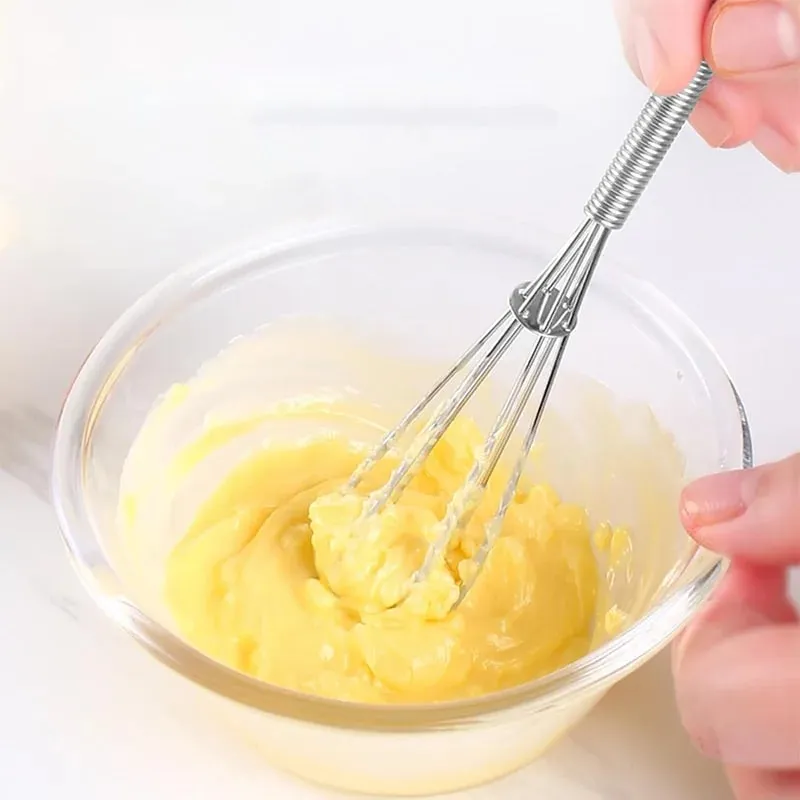 2/4Pcs Stainless Steel Mini Whisk Spring Coil Wire Egg Beater Handheld Egg Whisk Beater Manual Hand Whisker Kitchen Tiny Whisk — image 7