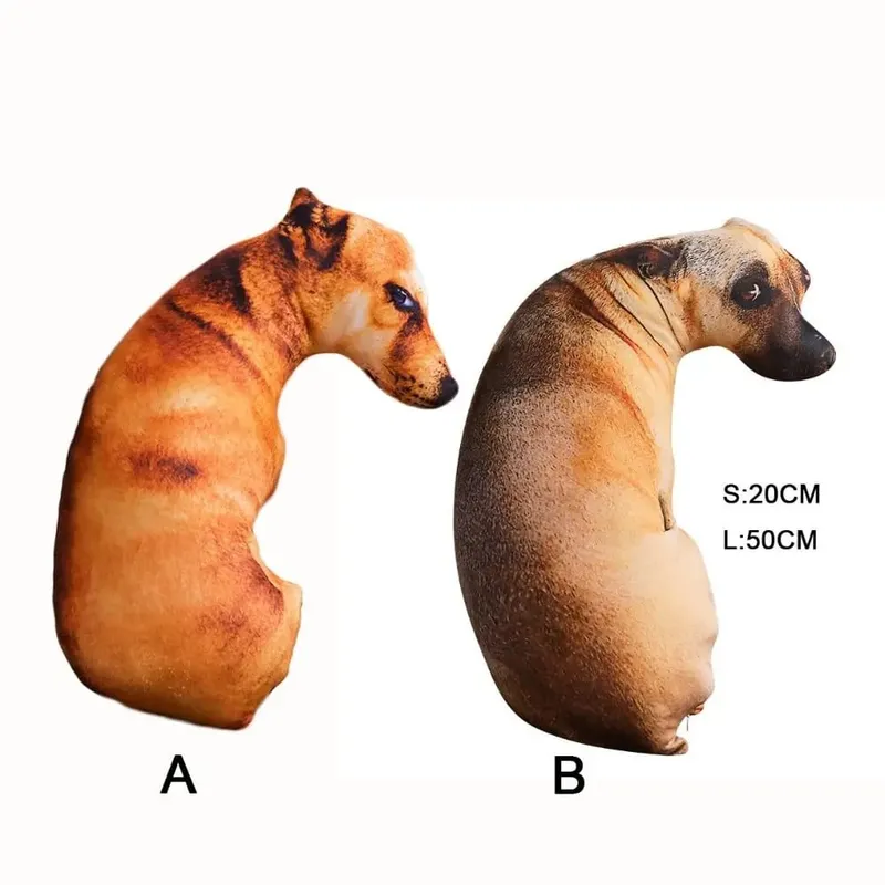 Cute 3D Lifelike Animal Throw Pillow Soft Creative Dog Pillow Cushion Office — image 7