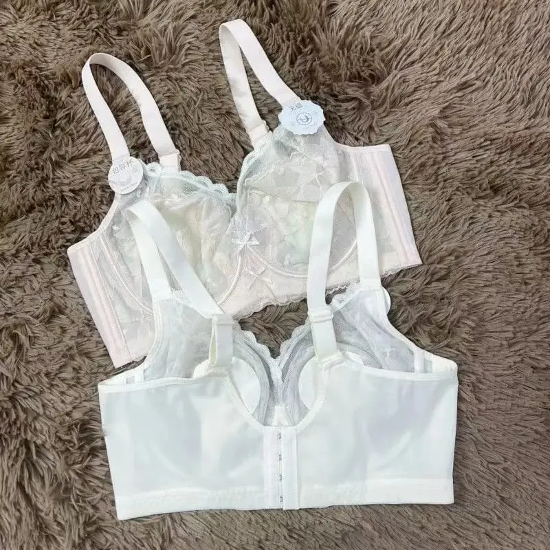 Women's Sexy Lace Support Bra Full Cup Lift Bralette Lingerie Anti-Sagging Ultra Thin Mesh - Slimming Underwear for Big Bust — image 5
