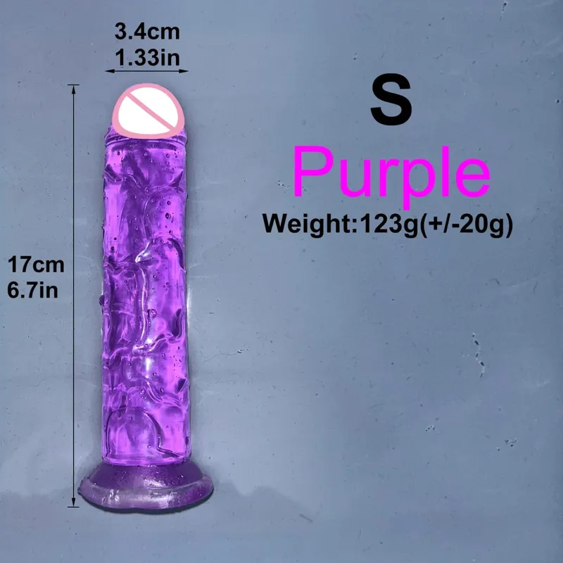 廉價 5 色小型透明假陽具吸盤果凍迪克女式色情肛交玩具柔軟陰蒂陰道自慰器陰莖 — image 13