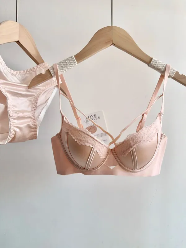 French Lace Push Up Bra Set Polka Dot Small Cup Shaping Sweet Sexy Erotic Lingerie Comfort Underwire Women Intimate Apparel S-xl