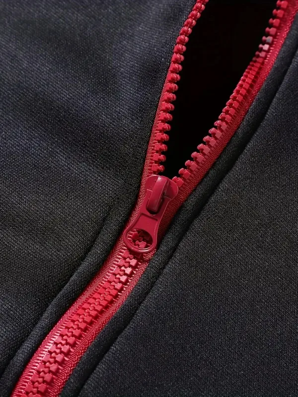 2025 Hot Sale Men's Hoodie Creative Diagonal Zipper Sweatshirts 2025 Autumn Winter Male Daily Casual Sporty Motorcycle Outwear — image 7