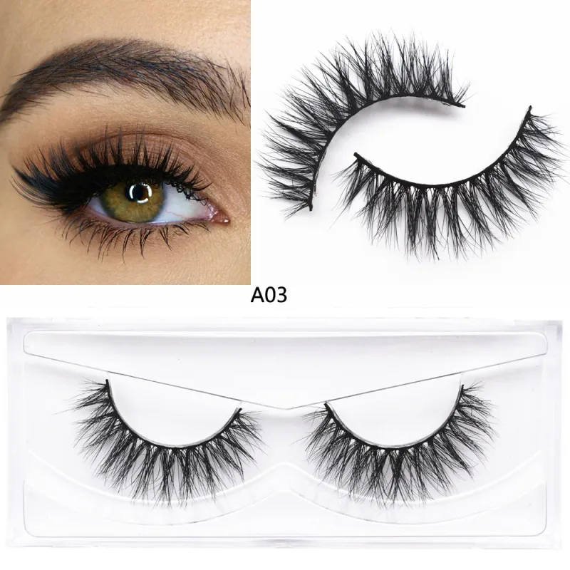 D20 Real Mink Lashes Eyelashes Extension Natural Long Winged Volume Eye Lashes Handmade Mink Fake Eyelash Makeup Lash — image 8