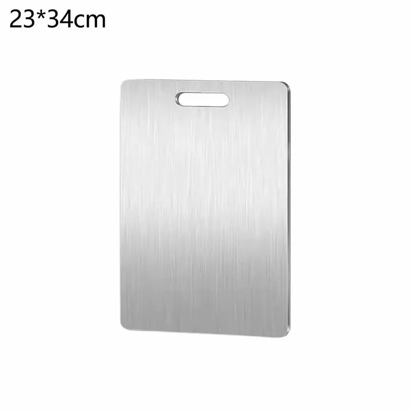 1PCS Stainless Steel Cutting Board - Heavy Duty Double-Sided Chopping Board for Meat Vegetables Dough Kneading & Kitchen Prep
