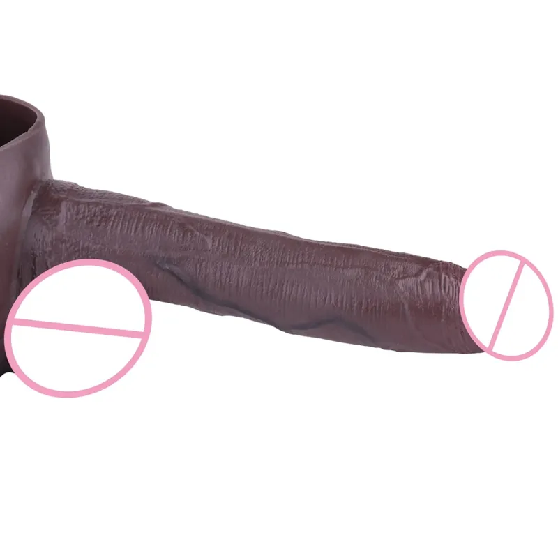 Boxer en Silicone pour hommes, pantalon avec gode creux réaliste, manches de pénis, jouet sexuel pour Couple adulte, Sexshop — image 3