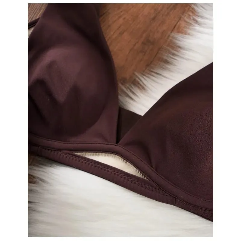 Sexy Deep V Rabbit Ear Bra Wireless Invisible Summer Bra for Women Thin Breathable Comfort Bralette Small Chest No Underwire — image 6