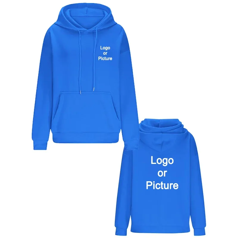 Reka bentuk DIY Oversize Hoodies Fesyen Wanita Disesuaikan Cetak Longgar Lengan Panjang Bahu Drop Cuff Sweathsirts Pullovers Sudadera