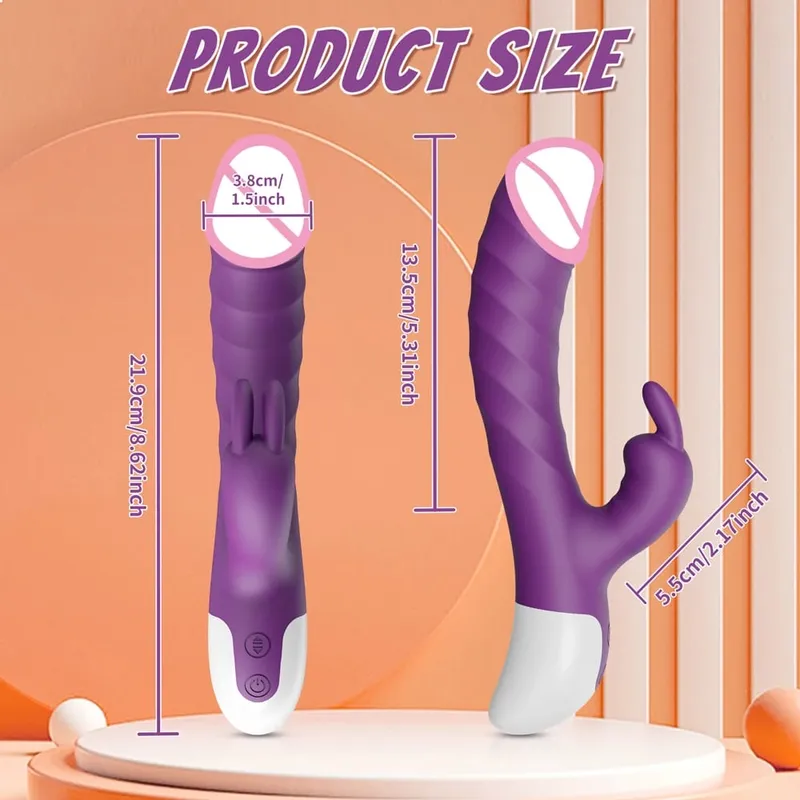 Thrusting Rabbit Vibrator for Women Vagina Dlido Vibrator G-Spot Clitoris Stimulator Female Masturbation Sex Toy for Women — image 5