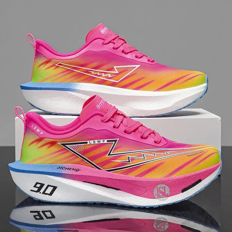 Men Carbon Plate Running Shoes Breathable Athletic Sneakers Shock Absorb Trainers Outdoor Marathon Jogging Women Tennis Shoes — image 4