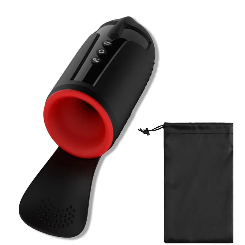 Male Masturbator Penis Training Vibrator Glans Massage Testicle Stimulator Delay Stamina Trainer Blowjob Machine Sex Toy for Men