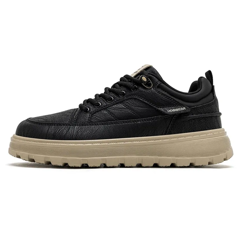 Men Wide Width Oxford Classic Artificial Leather Business Chunky-Heel Shoe Retro Lace-Up Casual Shoes