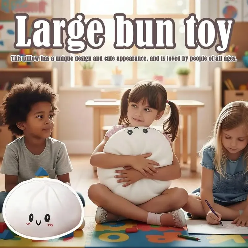 Oversized Large Dumpling Plush Pillow Giant Dumpling Squishy Large Stress Relief Sensory Soft Squeeze Decompression Toy