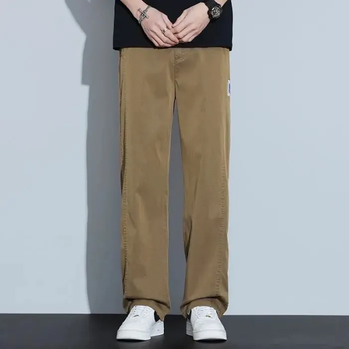 Men's Summer Thin Lyocell Jeans Ice Silk Drape Wide-Leg Pants Loose Straight-Leg Elastic Ultra-Thin Trousers Sizes M-5XL — image 11