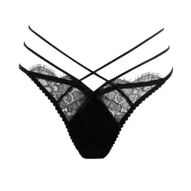 French Lace Embroidery Cross Strap Lingerie Set Mesh Push Up Bra Panty Hollow Sexy Women Intimate Underwear Suit S-XL Party Wear — image 7