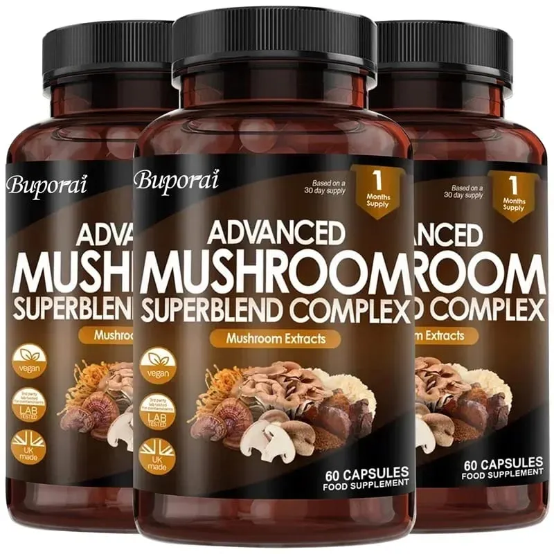 Mushroom Super Blend Complex - Brain Nervous System Health and Memory Supplements Immunity Sleep Energy Mood Support — image 10