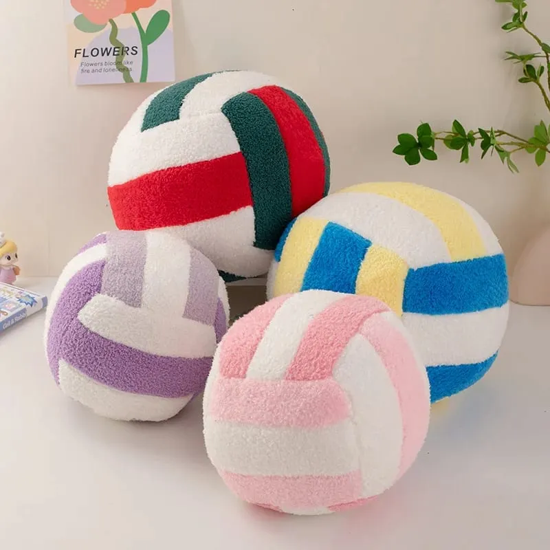 20/24cm Volleyball Sport Ball Plush Pillow Stuffed Interactive Indoor Home Game Prop Plushie Decor Gift — image 8