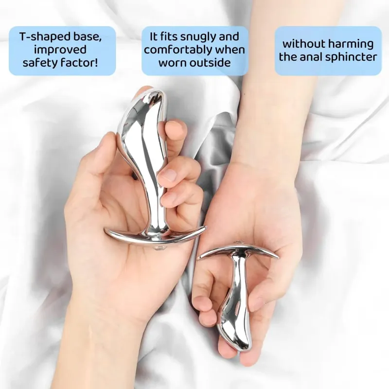 Metal Anal Plug P Spot Stimulator Prostate Massager Wear Outdoors Butt Plug Wearable Sex Toys for Men and Women Adult Sex Toys — image 5