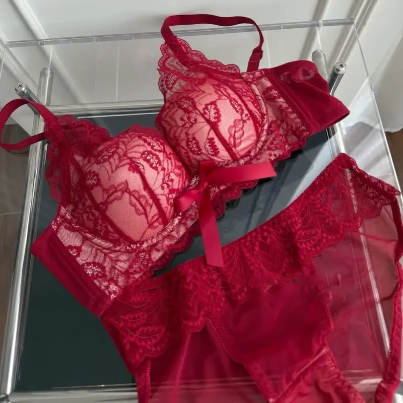New Wireless Push Up Bra Set for Women Small Bust Gather Side Support Anti Sag Sexy Lingerie Underwear 32‑38 Bra Set — image 11