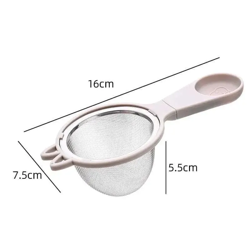 Mini Fine Mesh Sieve Tea Strainers Coffee Flour Kitchen Filter Stainless Steel Fine Matcha Strainer With Binaural 7.5cm Diameter