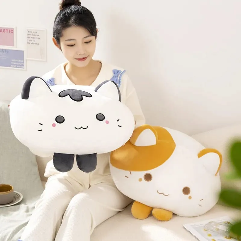 50cm Soft Cat Plush Pillow Cute Fluffy Kitten Stuffed Cushion Sofa Home Decor Sleeping Hugging Pillow Holiday Gift — image 6