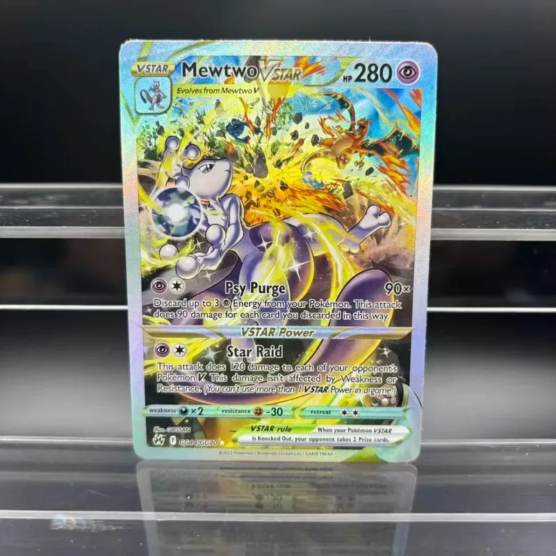 DIY Collection Cards Psyduck Salamence Crobat Mewtwo ex EN Self Made Single Card Classic Game Anime Card Gift Toy — image 11