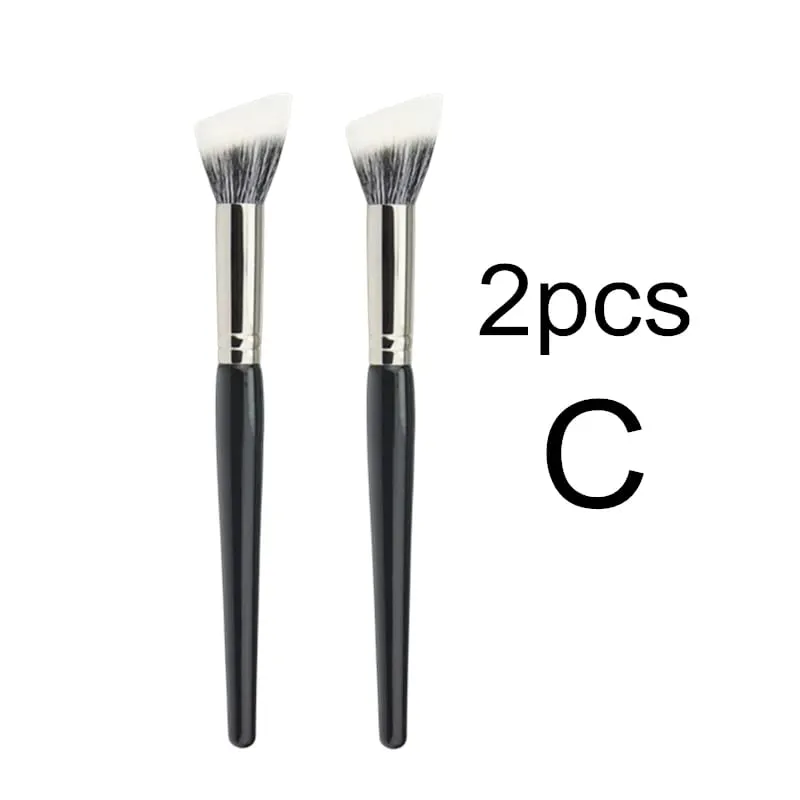 Stippling Highlight Makeup Brushes Blush Gedehår Multifunktionel Beauty Foundation Make Up Brush Tools — image 18