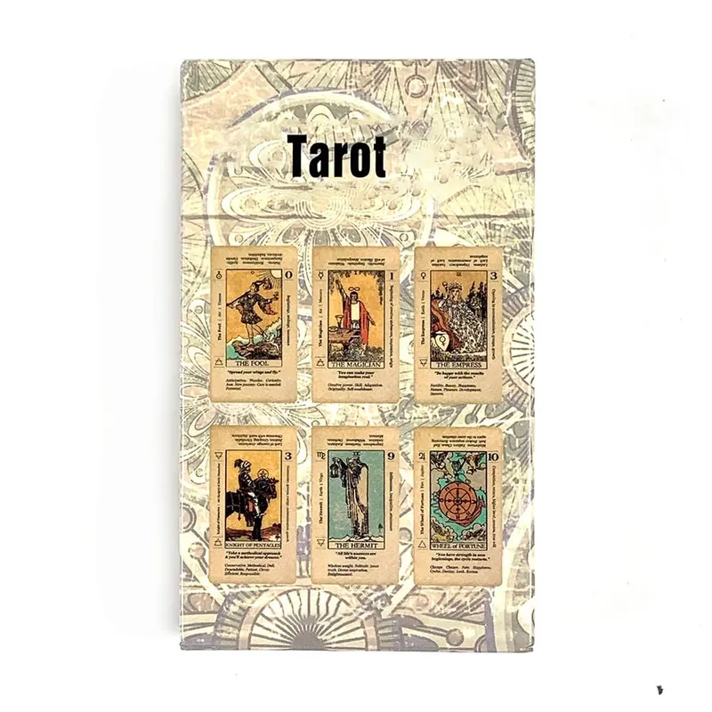 Hot-selling Tarot Cards A 78pcs Cards Fortune Telling Divination Board Game Keyword Antiqued Deck Holiday Games Christmas Gifts