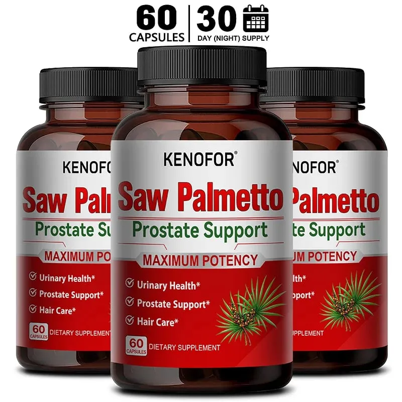 Prostatatilskud med Saw Palmetto understøtter urinvejssundhed Urtesundhedstilskud 120 vegetariske kapsler — image 10