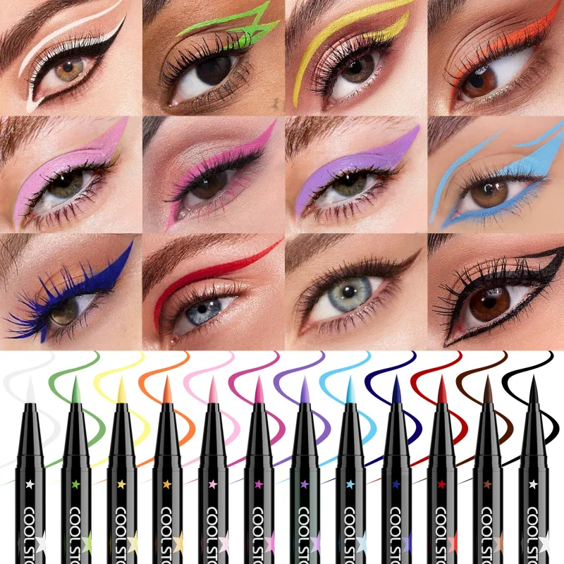 Red White Black Waterproof Eyeliner Pencil Untra-fine Liquid Eye Liner Pen Quick Dry Long Lasting Non Smudge Makeup Cosmetics — image 5