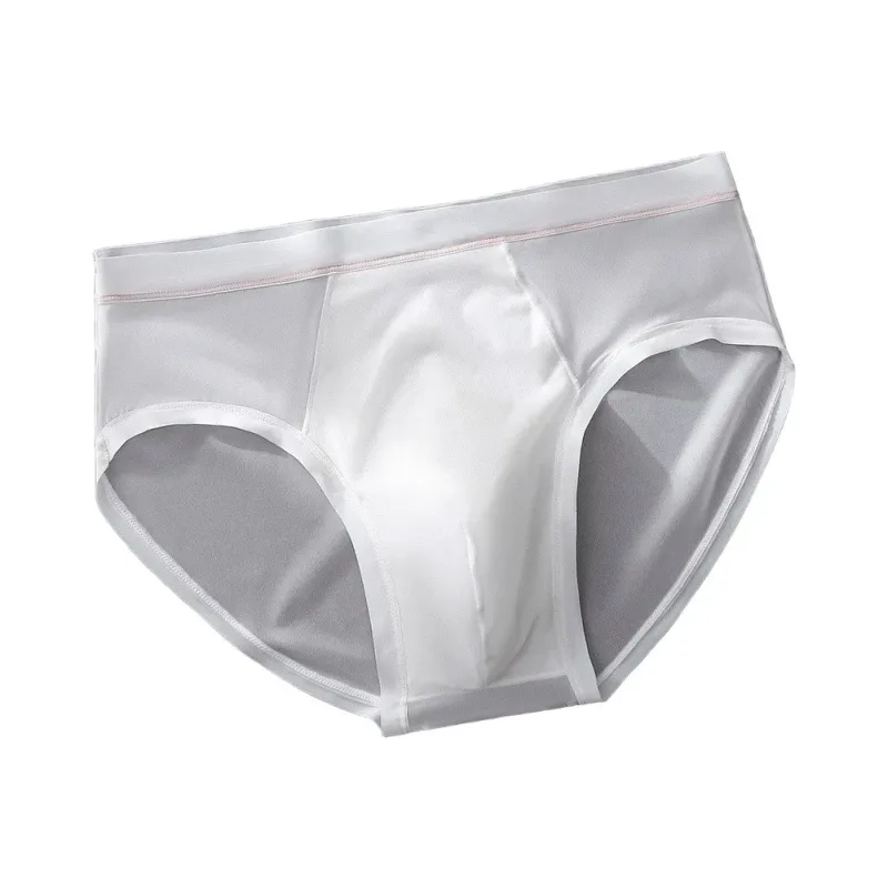 Men's Seamless Ice Silk Briefs Underwear Bulge Pouch Solid Breathable Panties Calzoncillos Hombre Slips Male Panties — image 8