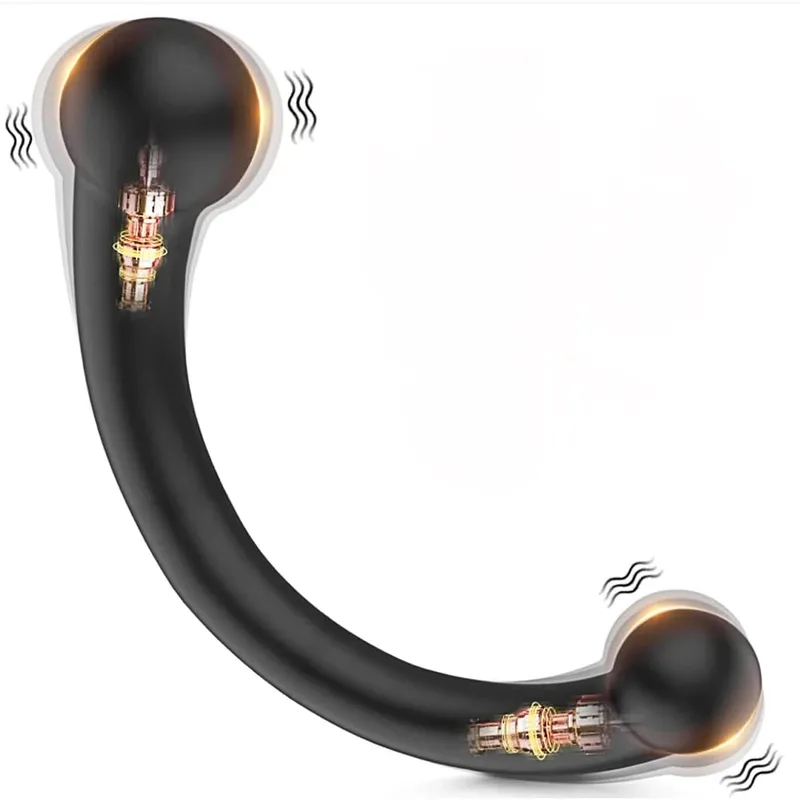 Double Ended Vibrating Prostate Massager 10 Vibrating Modes G Spot Stimulator Vaginal Stimulator Sex Toy for Women Men Couples — image 1