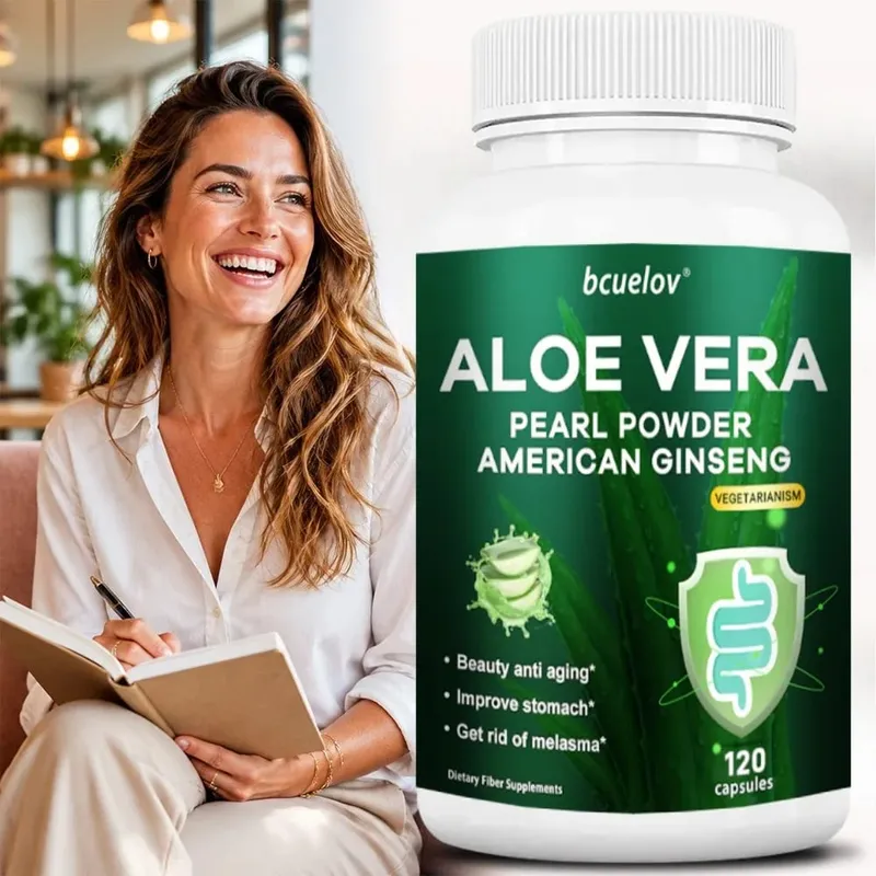 Aloe Vera Extract Capsules Helps Relieve Constipation Colon Cleansing and Detoxification and Manages Weight Metabolism — image 1