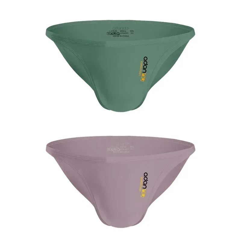 Men Modal Low‑Rise Briefs Sexy Solid Color Simple Triangle Underwear Sports Breathable Comfortable Male Panties