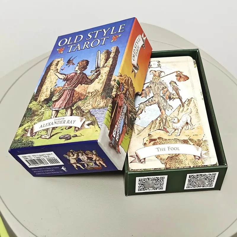 Old Style Tarot Deck Double-sided Embossed 79 Pcs Vintage Illustrations Highlight Malinaw na Simbolismo Naka-pack sa Matibay na Kahon 12*7cm — image 2