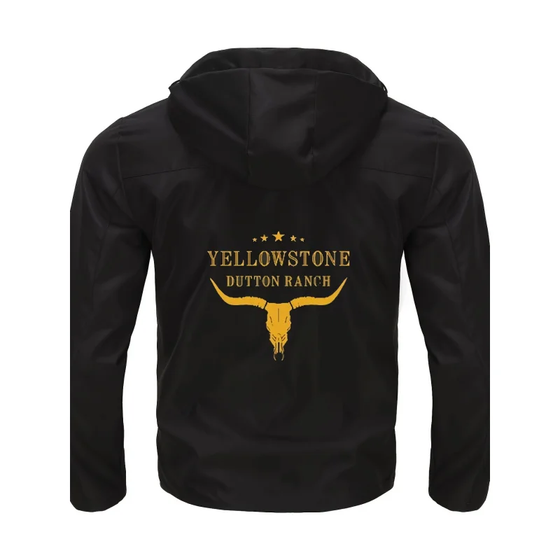 1 Men's Casual Printed Jacket from Dutton Ranch in Yellowstone National Park, with Pockets and Hooded Design, Stylish Jacket — image 4
