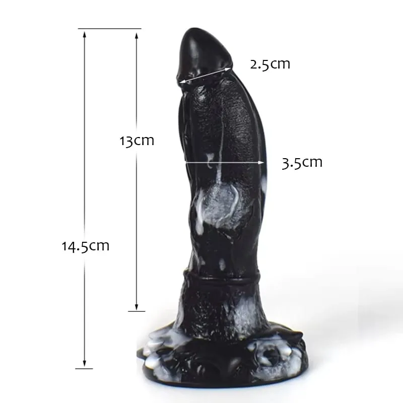 Double Layer Silicone Fantasy Dog Knot Dildo Blue Butt Plug with Sucker Anal Dilator Masturbate Sex toy for Adult 18+ — image 14