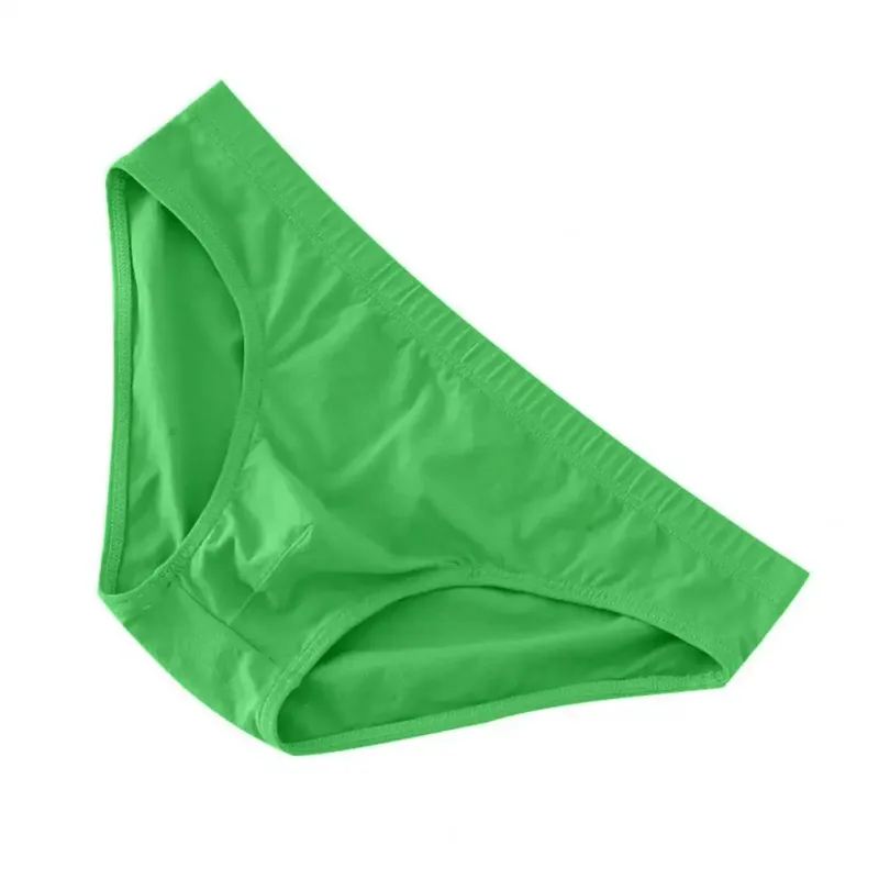 Cotton Briefs Adult Man Briefs Stretchy Breathable Solid Color Male Underwear Low Waist Cotton Underpants Plus Size Men Cotto