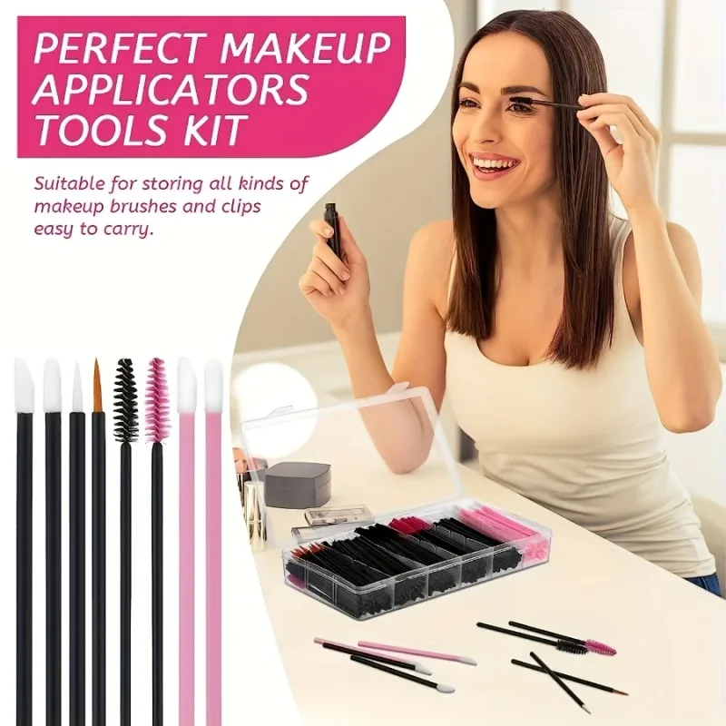 229PCS Set Berus Mekap - 100 Bulu Mata & 100 Berus Bibir dengan Sarung Penyimpanan Kit Semua-dalam-Satu untuk Pemula/Pro (Kegunaan Salun & Rumah) — image 5