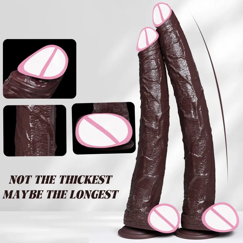 ealistic Long dildo Black Anal Plug with Suction Cup Long Penis Butt Plug Sex Toy for men Women Phallus Anal Dilator Stimulatio — image 3