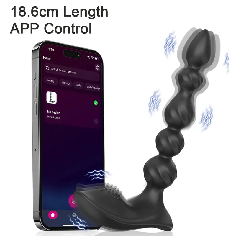 Vibrating Anal Beads Anal Balls for Men Butt Plug Prostate Massager for Gay G-Spot Vagina Vibrator for Women Adult Goods Sex Toy — image 13